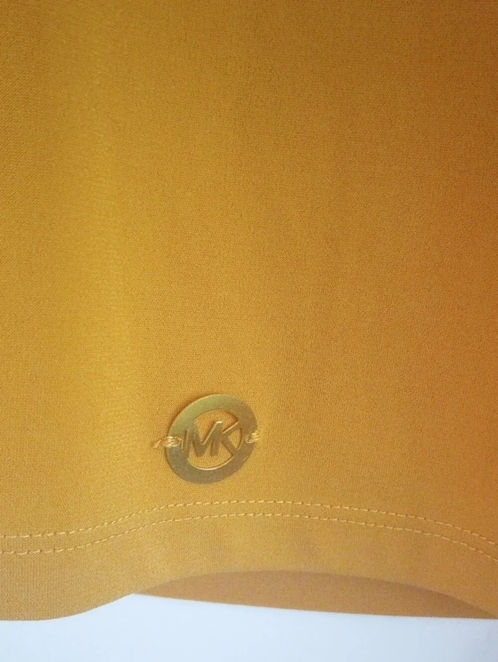 Michael Kors Mustard Yellow Short Sleeve Blouse Top Summer Size Large